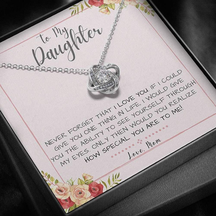 Beautiful Roses Mom Gift For Daughter Love Knot Necklace How Special You Are