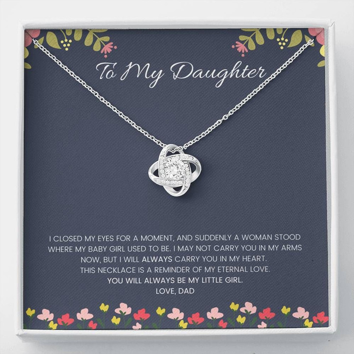 My Eternal Love For You Love Knot Necklace Papa Gift For Daughter