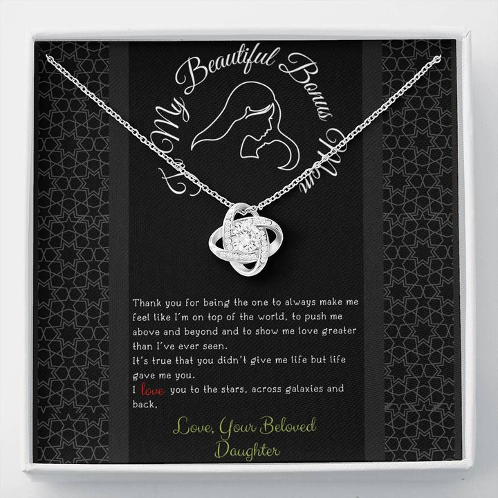 Daughter Gift For Mom Love Knot Necklace Love You To The Stars