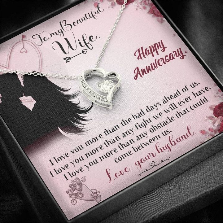 Forever Love Necklace Gift For Wife Love You More Than The Bad Days Ahead Of Us