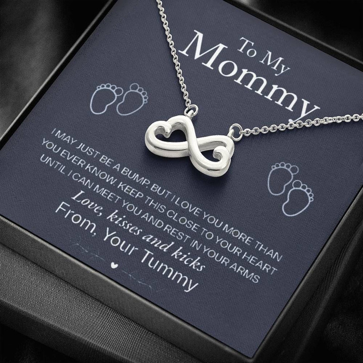 Gift For Mom Infinity Heart Necklace Close To Your Heart