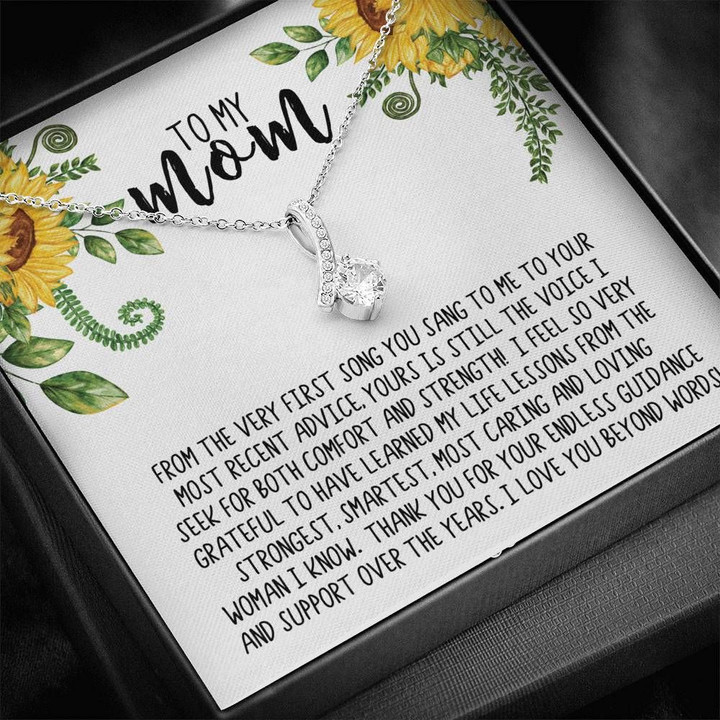 Sunflower Gift For Mom Alluring Beauty Necklace Thank For Your Endless Guidance