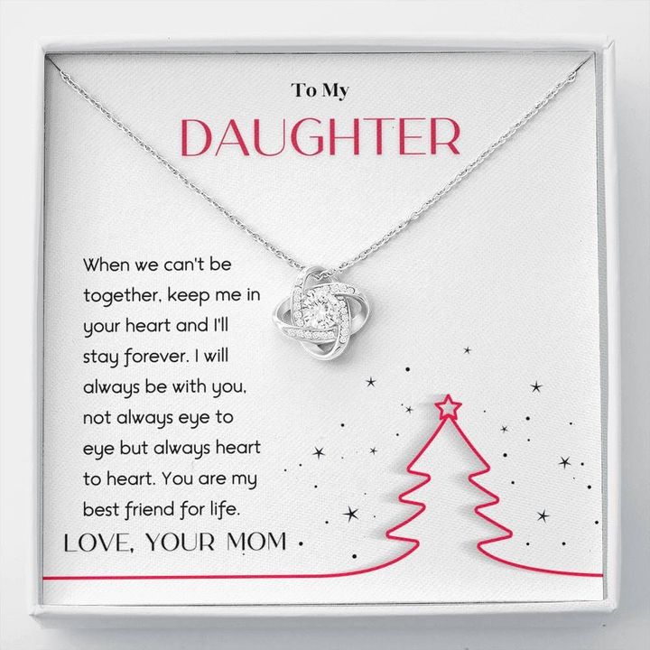 Pine Tree Love Knot Necklace Mom Gift For Daughter You Are My Best Friend