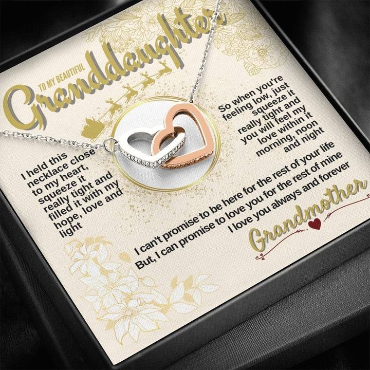 Grandmother Gift For Granddaughter Interlocking Hearts Necklace Loves You Always