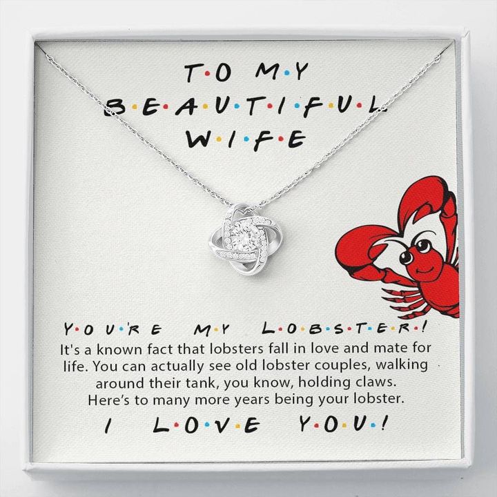 Love Knot Necklace Gift For Wife You Are My Lobster