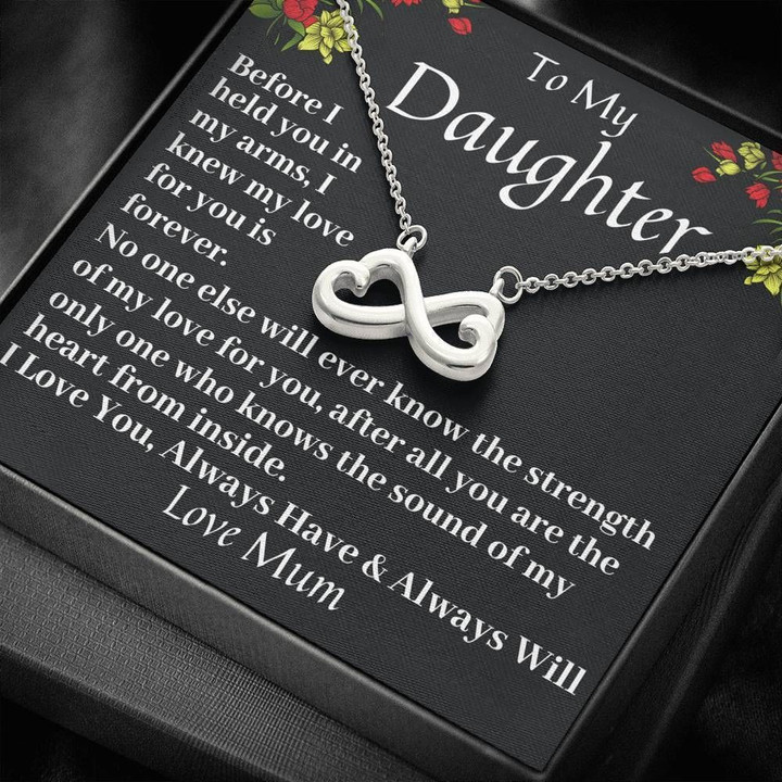 Infinity Heart Necklace Mum Gift For Daughter I Love You Always Will
