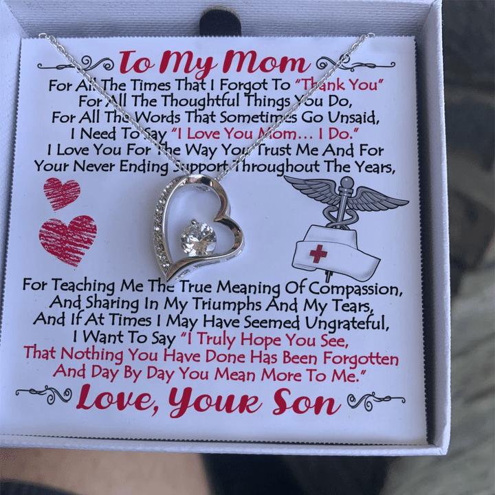 Doctor Son Gift For Mom Forever Love Necklace I Love You For The Way You Trust Me
