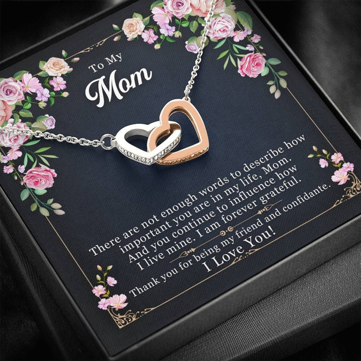 Gift For Mom Interlocking Hearts Necklace How Important You Are To Me