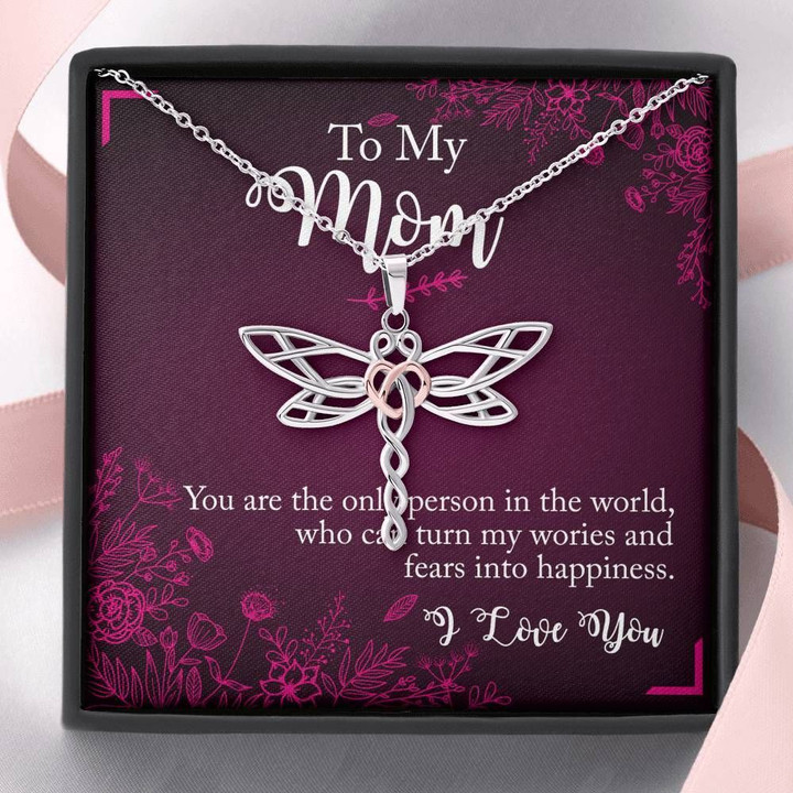 Dragonfly Dreams Necklace Gift For Mom You Are The Only Person In The World