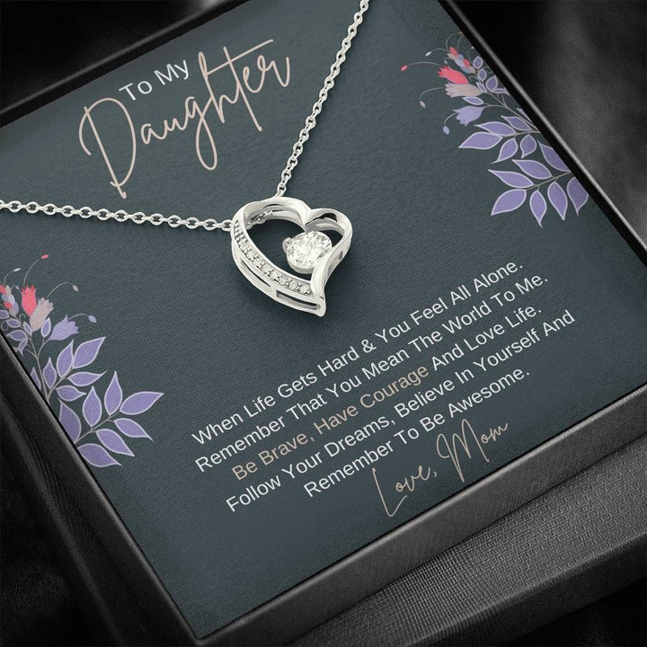 Forever Love Necklace Mom Gift For Daughter Follow Your Dreams
