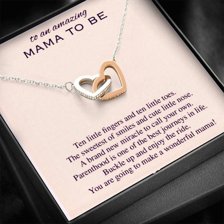 Interlocking Hearts Necklace Gift For Mom To Be You Are Going To Make A Wonderful Mama