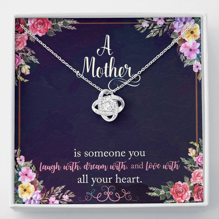 Gift For Mom Love Knot Necklace Love Mom With All Your Heart