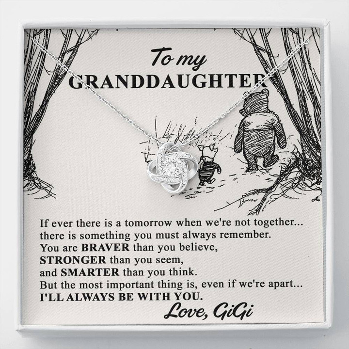 Gigi Bear Gift For Granddaughter Love Knot Necklace I'll Always Be With You