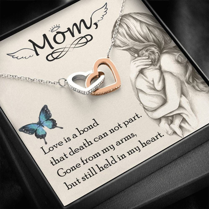 Love Is A Bond Interlocking Hearts Necklace Gift For Mom