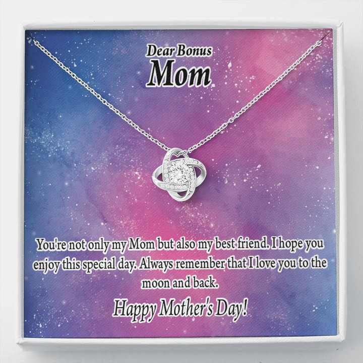 Love Knot Necklace Gift For Mom Bonus Mom Bestfriend Happy Mother's Day