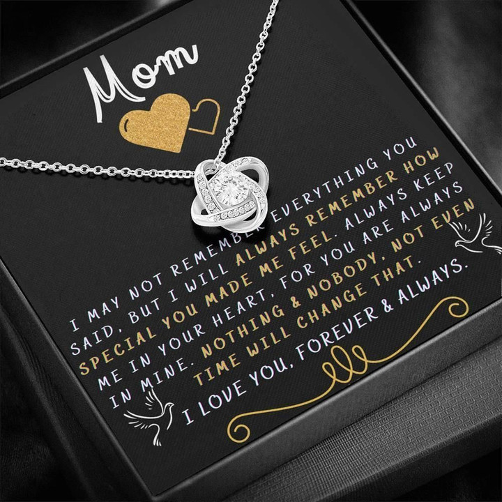 Gift For Mother's Day Always Keep Me In Your Heart Love Knot Necklace