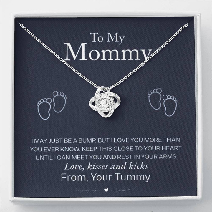 Gift For Mom Love Knot Necklace Close To Your Heart