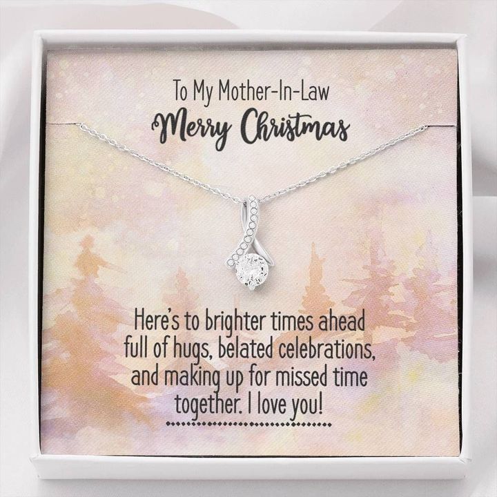 Christmas Pine Tree Gift For Mother In Law Alluring Beauty Necklace I Love You