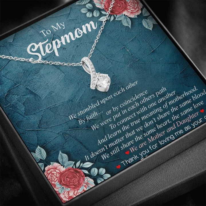 Gift For Step Mom Alluring Beauty Necklace Thank You For Loving Me
