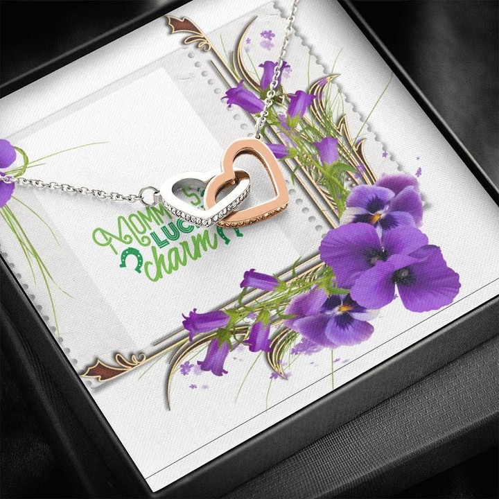The Blooming Gift For Mom Interlocking Hearts Necklace Mommy Lucky Charm