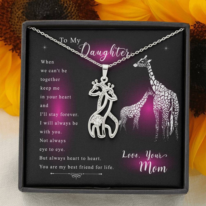 Giraffe Couple Necklace Mama Gift For Daughter You Are My Best Friend For Life