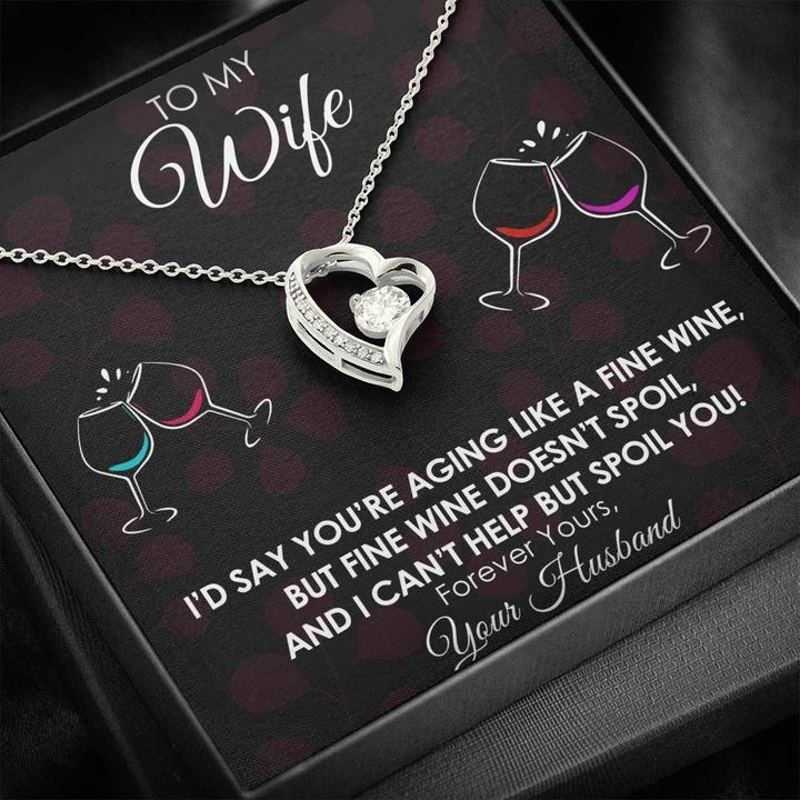 Forever Love Necklace Gift For Wife I Can't Help But Spoil You