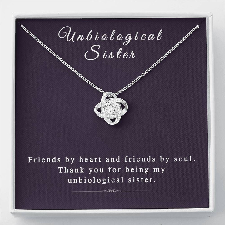 Gift For Sister Friends By Heart And Friends By Soul Love Knot Necklace