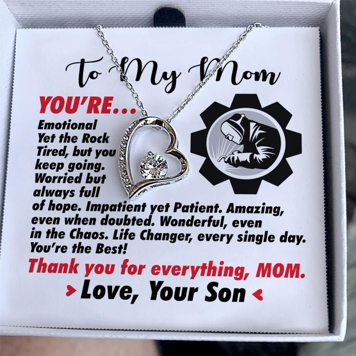 Welder Son Gift For Mom Forever Love Necklace Thank You For Everything