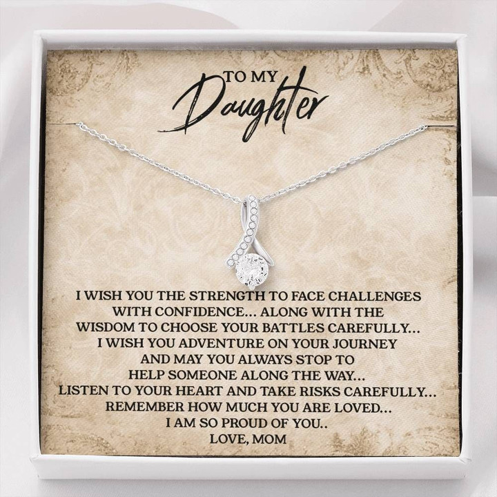 Alluring Beauty Necklace Mom Gift For Daughter I'm So Proud Of You