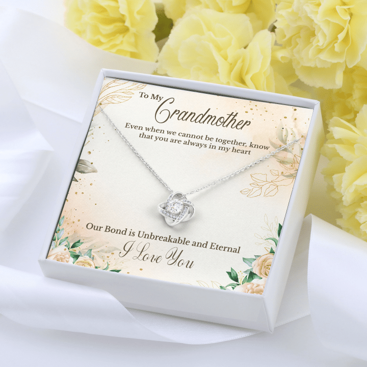 Love Knot Necklace Gift For Grandmother You Are Always In My Heart