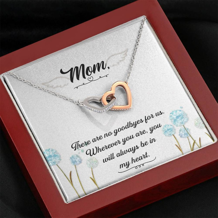 Interlocking Hearts Necklace Gift For Mom You Will Always Be In My Heart