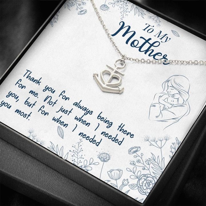Gift For Mother Anchor Necklace Thank You For Always Being There For Me