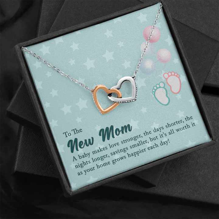 Interlocking Hearts Necklace To The New Mom A Baby Makes Love Stronger