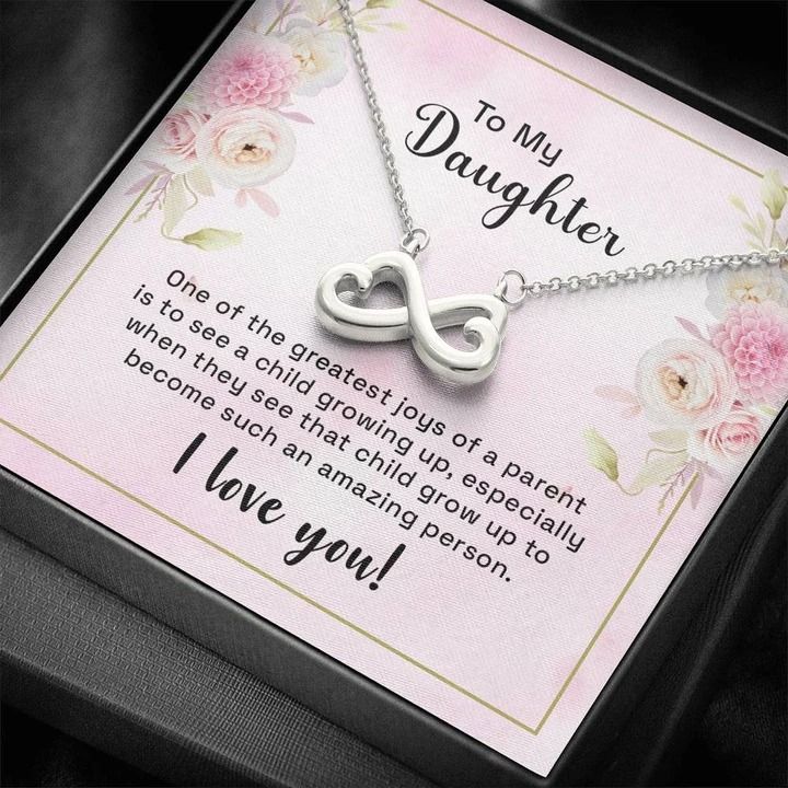 To My Daughter One Of The Greatest Joys Infinity Heart Necklace