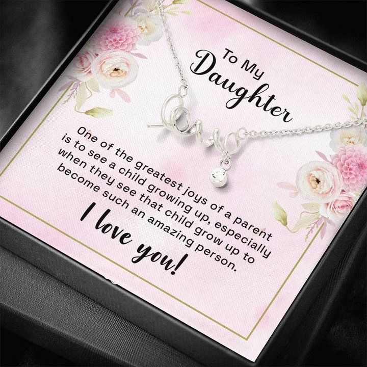 To My Daughter One Of The Greatest Joys Scripted Love Necklace