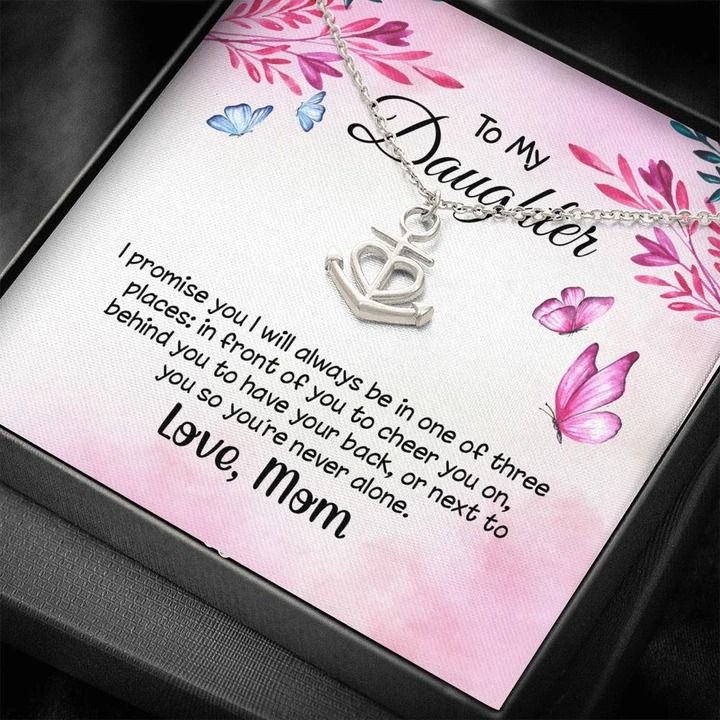 To My Daughter I Promise You Anchor Necklace