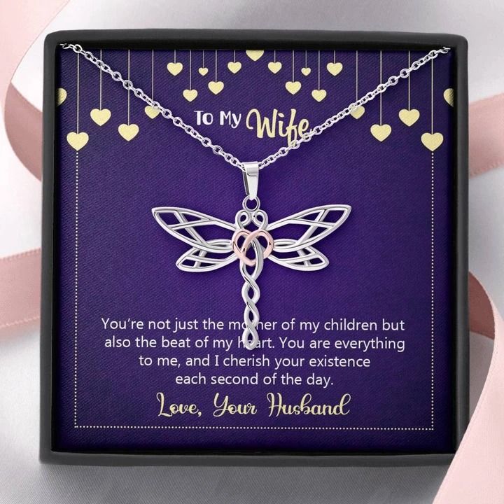 Happy Anniversary You're Not Just The Mother Of My Children Dragonfly Dreams Necklace