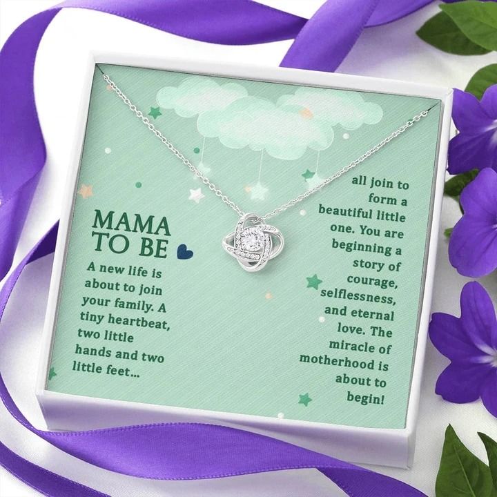 Mama To Be A New Life Love Knot Necklace