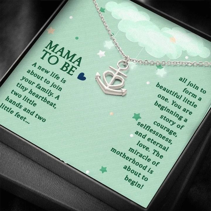 Mama To Be A New Life Anchor Necklace