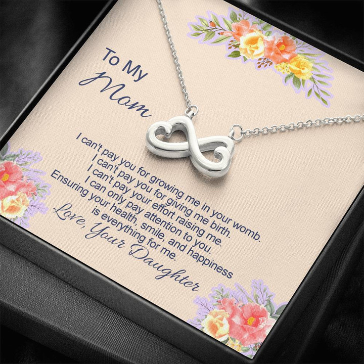 Infinity Heart Necklace Daughter Gift For Mom Ensuring Your Health