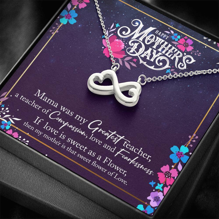 Infinity Heart Necklace Mother's Day Gift For Mom My Greatest Teacher