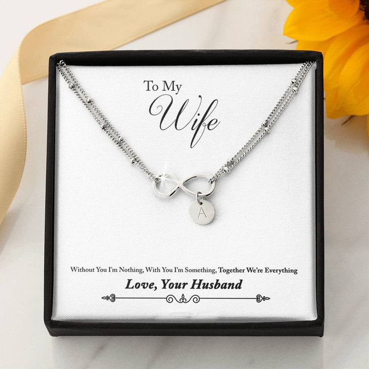 Husband Gift For Wife Infinity Bracelet Without You I'm Nothing 
