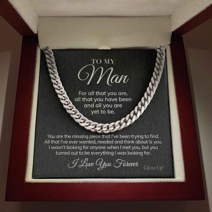 For All That You Are Cuban Link Chain Necklace Gift For Him