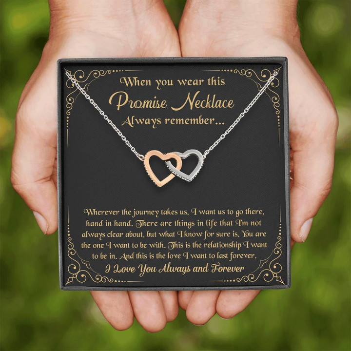 Interlocking Hearts Necklace Gift For Her This Is The Love I Want To Last Forever