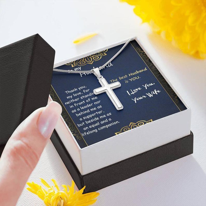 Cross Necklace Gift For Husband From Wife The Best Husband Is You