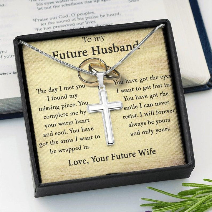 Cross Necklace Gift For Future Husband You Complete Me By Your Warm Heart And Soul Gift For Him