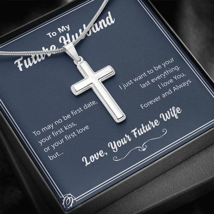 Cross Necklace Gift For Future Husband I Love You Forever And Always Gift For Him