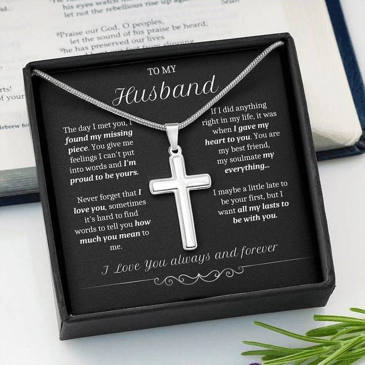 Cross Necklace Gift For Husband You Are My Bestfriend My Soulmate