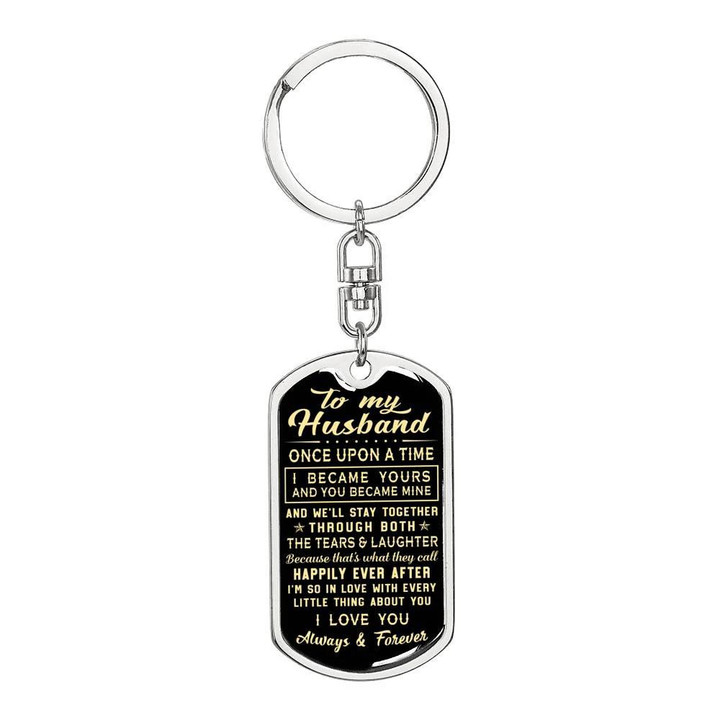 Dog Tag Pendant Keychain Gift For Husband I Am So In Love With Every Little Thing About You
