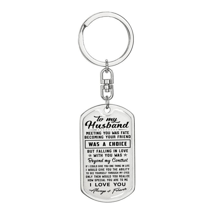 How Special You Are To Me Gift For Husband Dog Tag Pendant Keychain